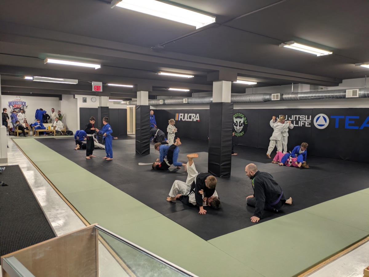 Students drilling techniques in pairs